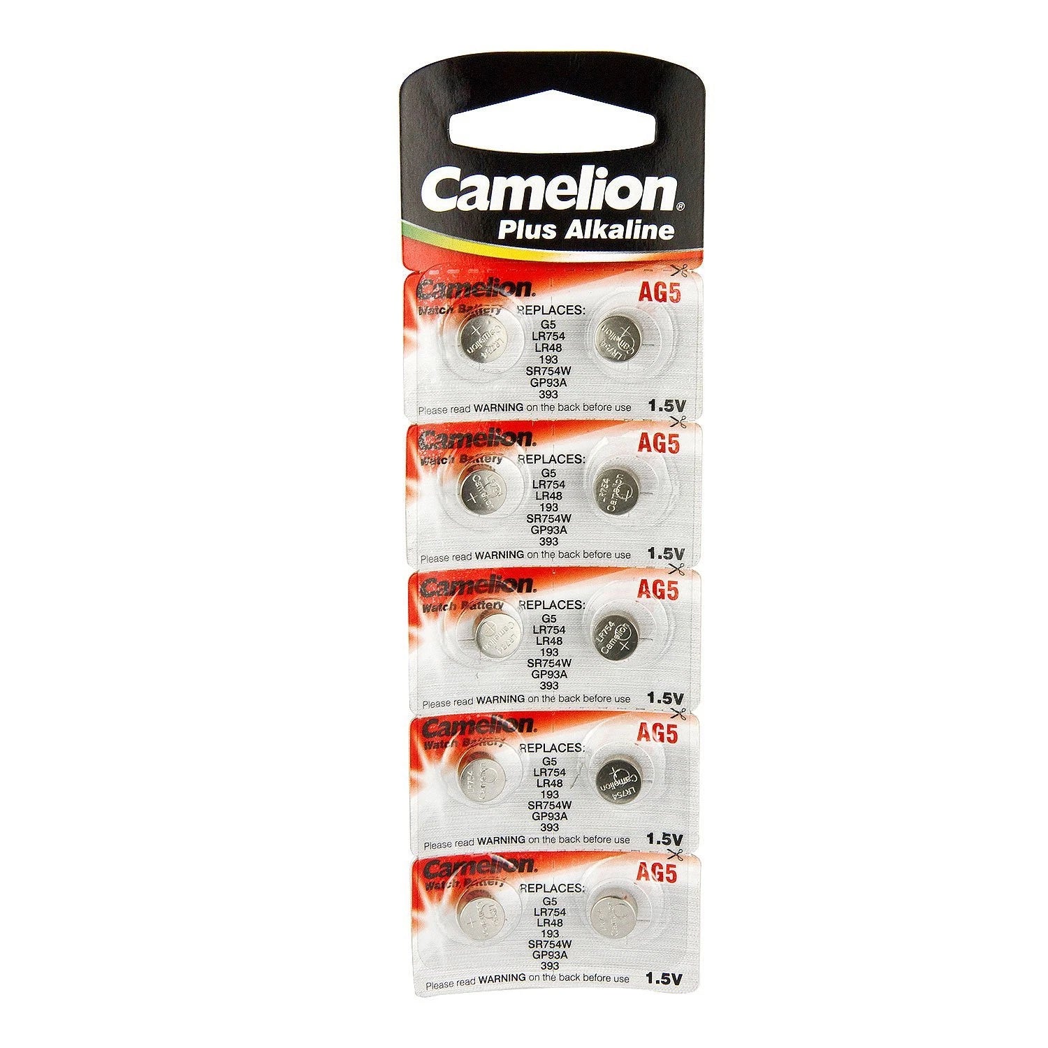 10 Pk Camelion AG5 LR754 393 309 193 LR48 D309 D393 Alkaline Buton Cell Battery