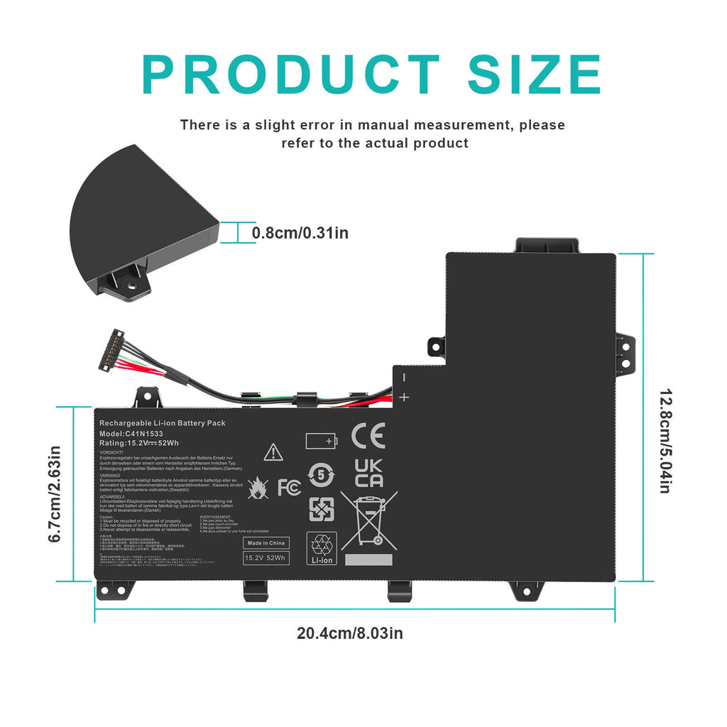 Battery C41N1533 For Asus ZenBook Flip UX560UQ UX560UX UX560UX-FJ020R + Tools
