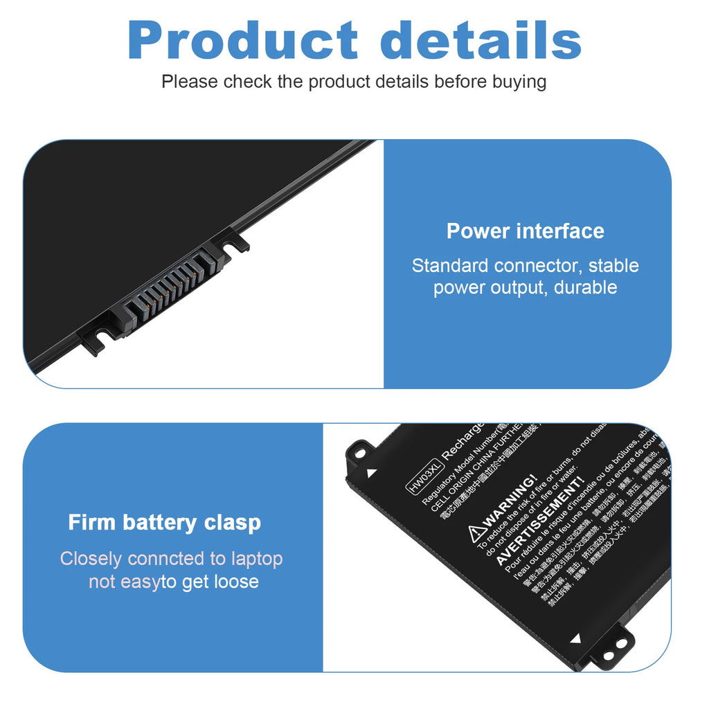 HW03XL NEW Battery for HP Pavilion 15 15-EG0067ST 15-EG0027OD L97300-005 41.04Wh