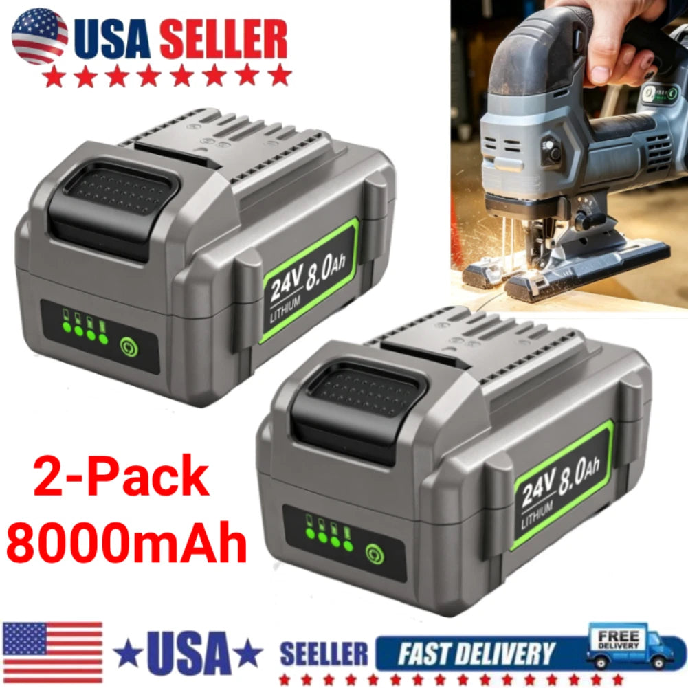 1-2X 24V 8.0Ah Replacement Battery For Flex 24 Volt Cordless Tool FX0221-1 US
