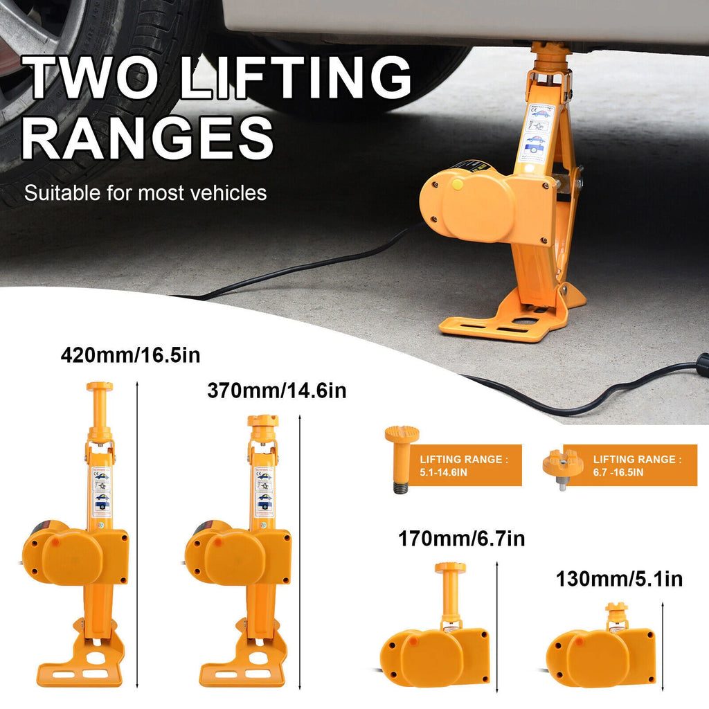 3 Ton 12V Electric Car Jack Emergency Equipment Tool For SUV Van Garage Lifting