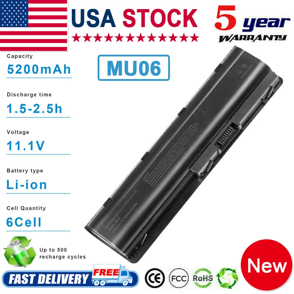 Notebook Spare Battery for HP/Compaq MU06 MU09 593553-001 593554-001 G62 CQ42