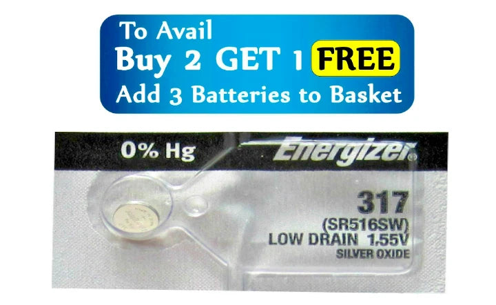 Energizer Watch Batteries BUY 2 GET 1 FREE -371 377 379 364 CR 2032 2025 Battery