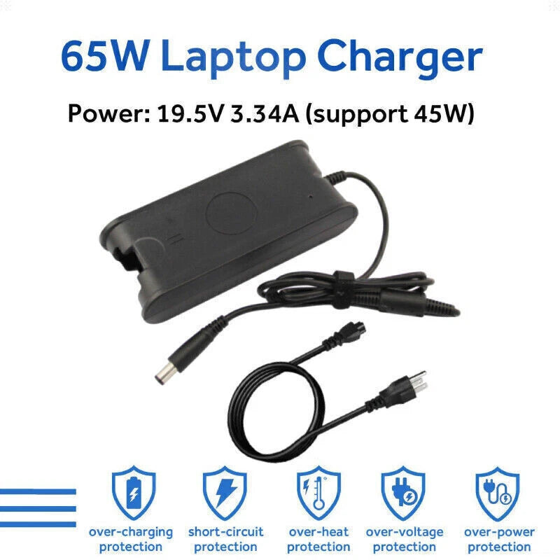 Laptop Charger for Dell Inspiron 5559 5558 5555 3552 Power Adapter Supply 65W