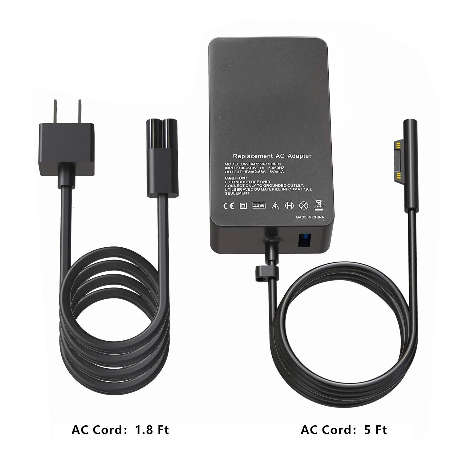 44W 6Pin AC Adapter Charger For Microsoft Surface Pro3 4 5 6 7 1796 1800 1625
