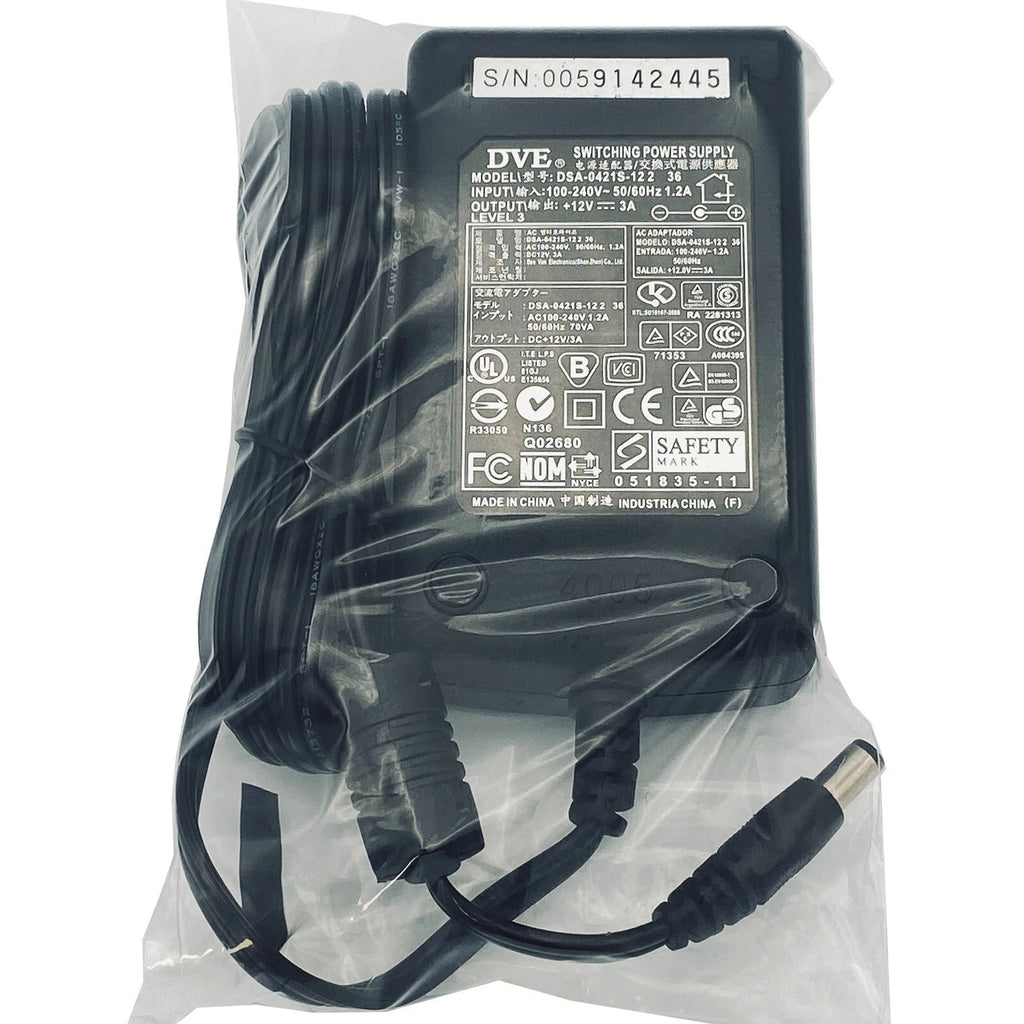 NEW Genuine DVE DSA-0421S-12 2 36 Switching Power Supply Adapter 12V 3A 36W OEM