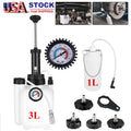3L + 1L Capacity Manual Brake Clutch Bleeder Fluid Tool Power Bleeding Kit US