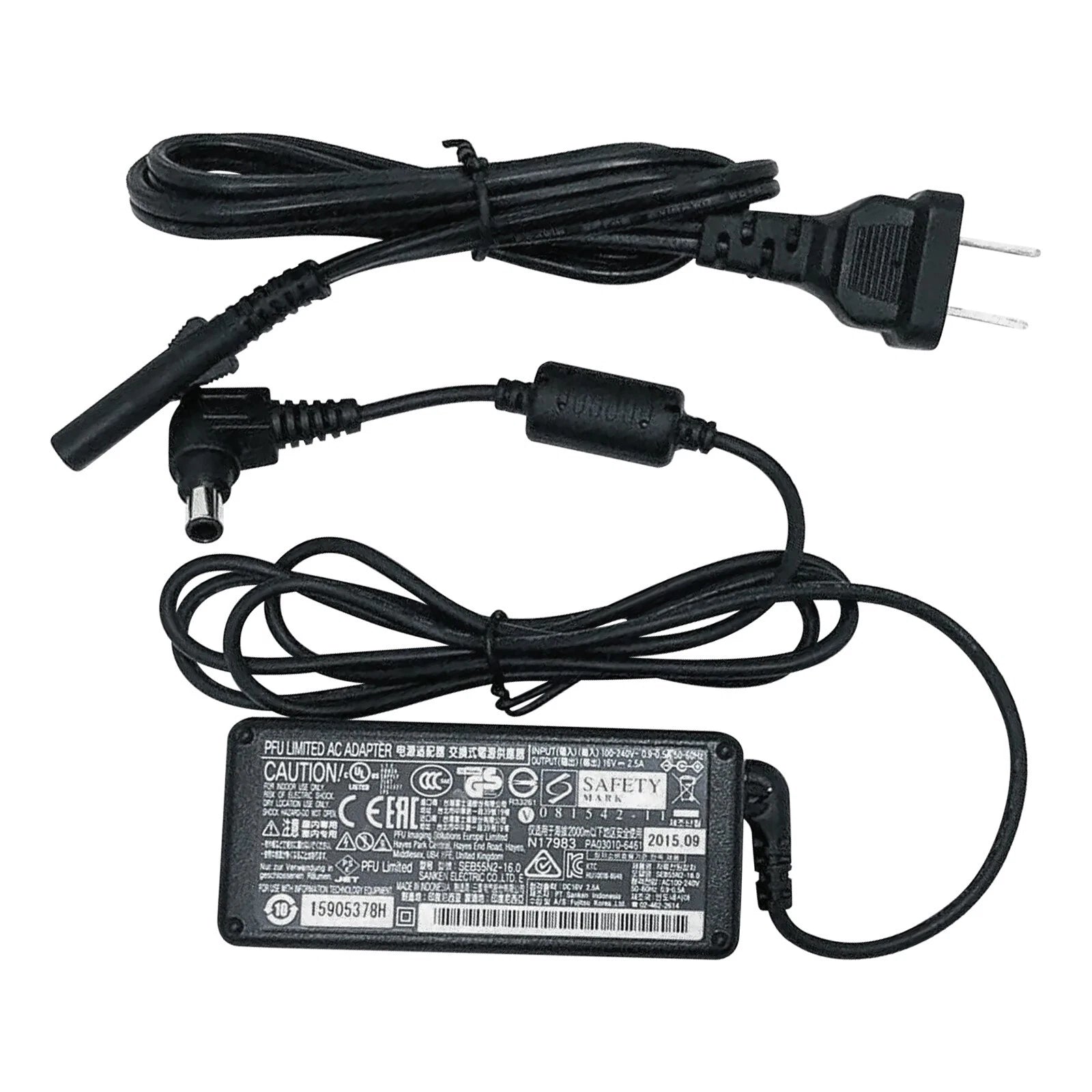 NEW Original Fujitsu ScanSnap iX1600 Scanner AC Power Adapter 16V 2.5A