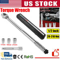 ?1/2'' Drive Torque Wrench Set 28-210 Nm Click Torque Wrench Adjustable NEW