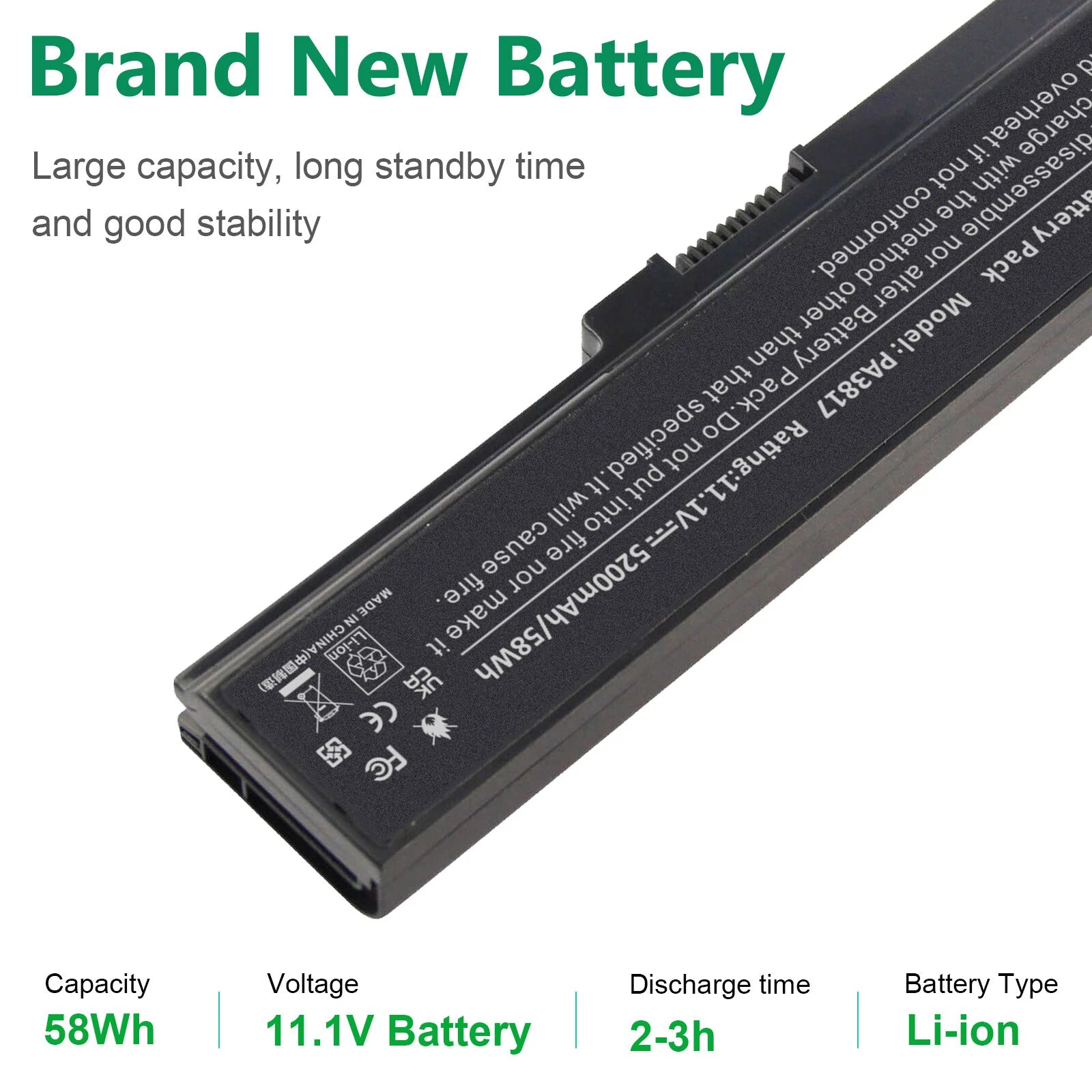 PA3817U-1BRS PA3819U-1BRS Battery for Toshiba Satellite L640 L645 L650 L655 L670