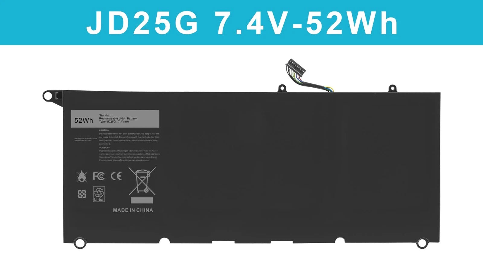 Battery For Dell XPS 13 9343 13 9350 0DRRP 0N7T6 5K9CP 90V7W JD25G JHXPY P54G
