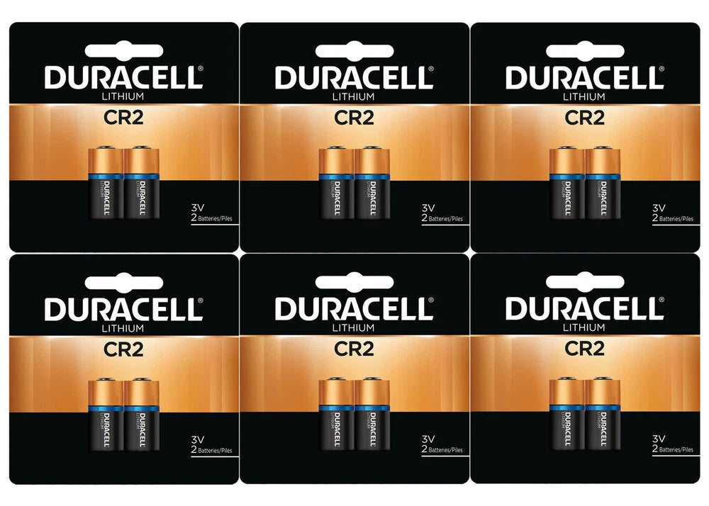12 x Duracell 3V CR2 Lithium Battery (packaging may vary)