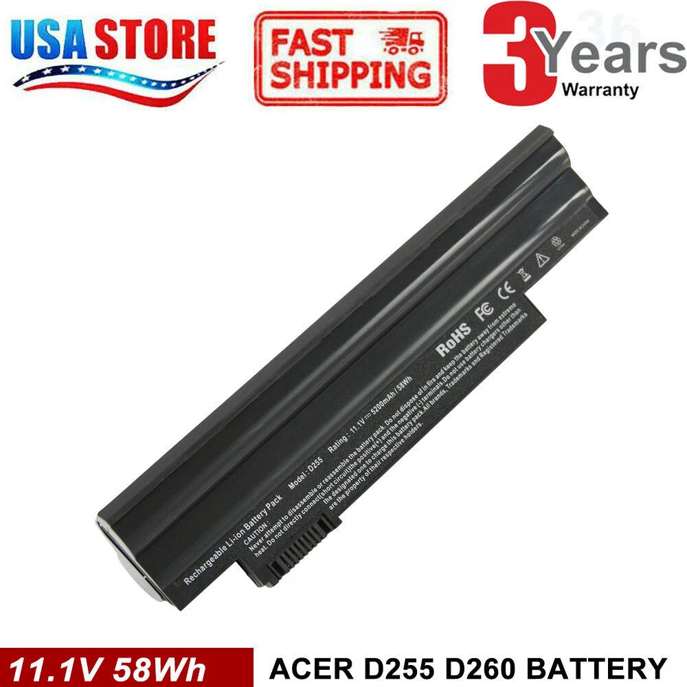 Battery for ACER Aspire one 722 D255 D257 D260 D270 355 AL10A31 AL10B31 522 COOL