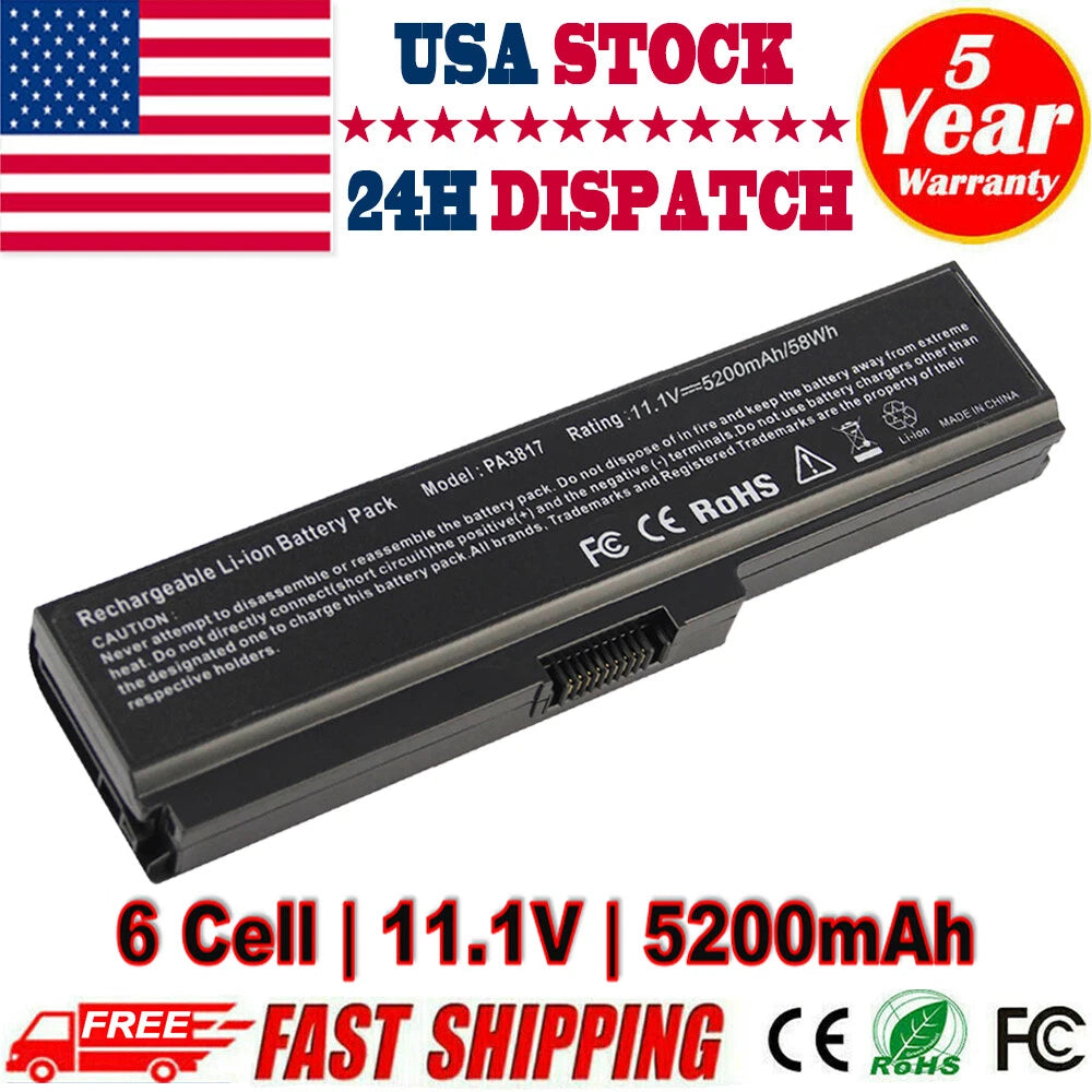 Laptop Battery for Toshiba PA3817U-1BRS PA3819U-1BRS PA3728U-1BRS C655 Notebook