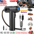 150PSI 12V LCD Digital Car Tyre Inflator Pump Portable Air Compressor LED Light