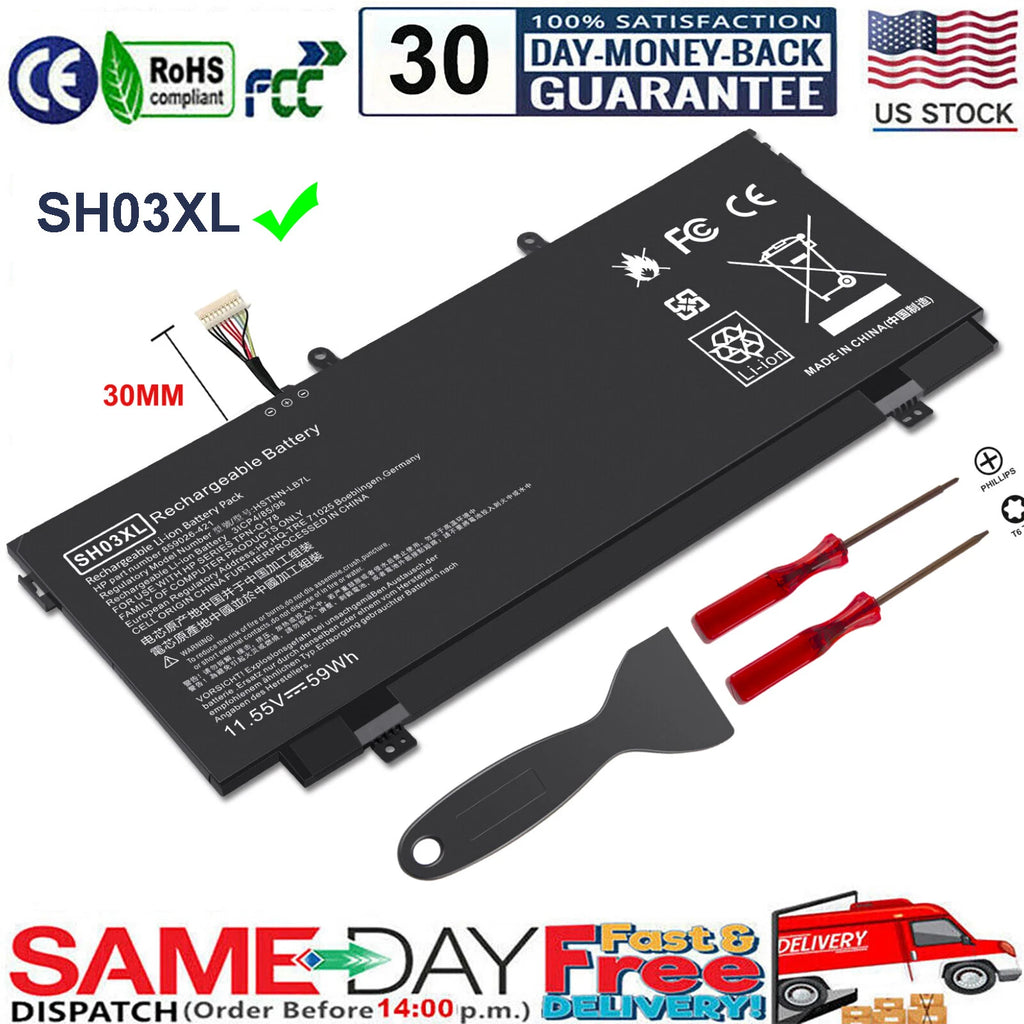 59WH SH03XL Battery For HP Spectre x360 13-w023dx 13-AC033DX TPN-Q178/Charger