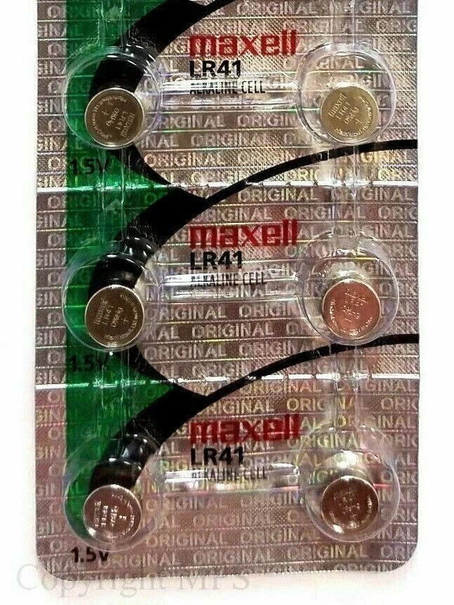 Maxell LR41 192 L736 V3GA 1.5V BATTERIES 6 X