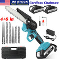 4/6inch Electric Mini Chainsaw Handheld Cordless Wood Chainsaw 2×3Ah Battery US