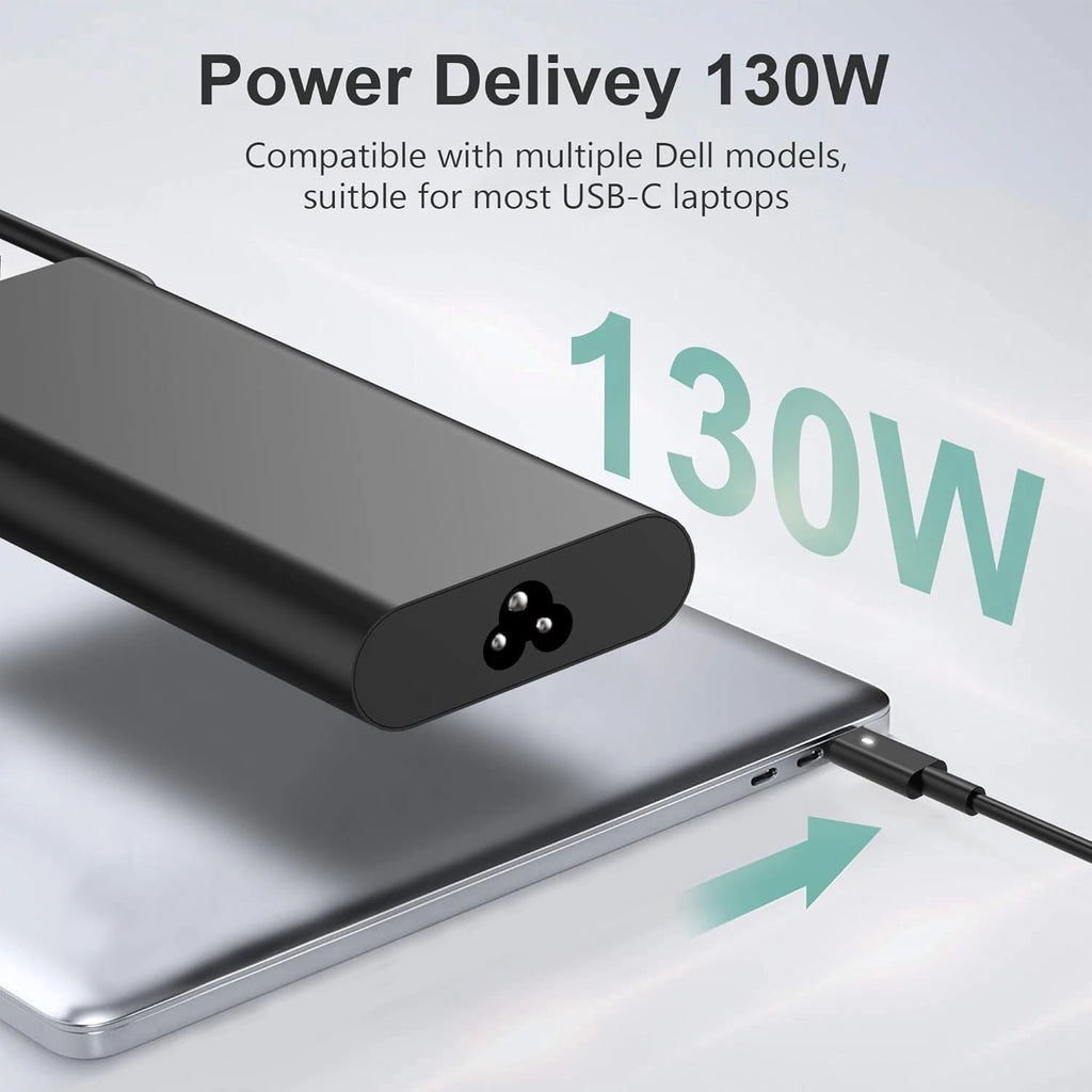 130W USB-C Type-C Charger for Dell XPS 17 15 2-in-1 9575 Precision 5530 + Cord