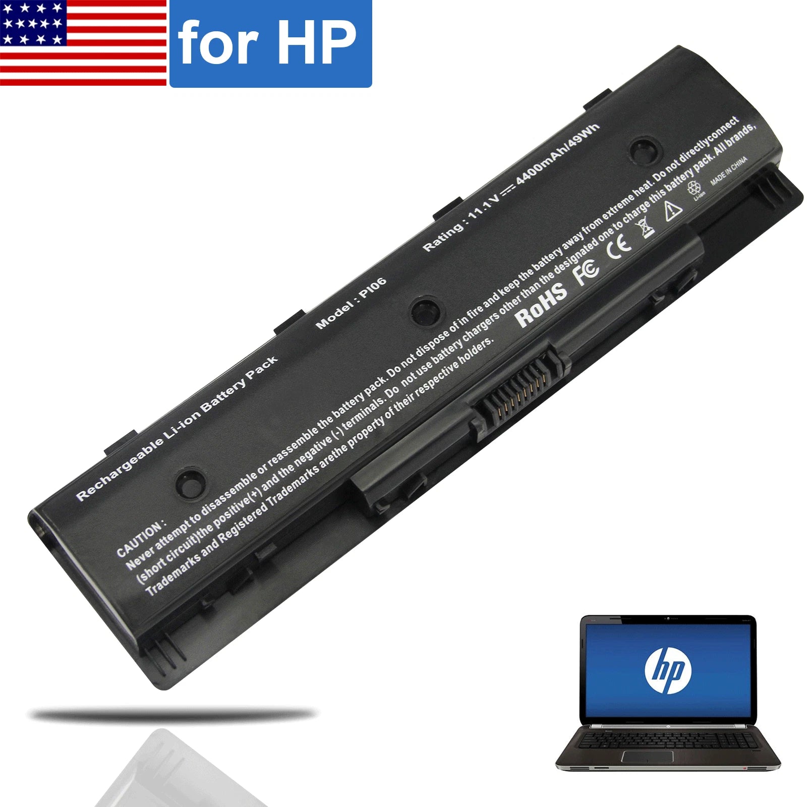P106 P109 Battery for HP Envy TouchSmart 14 15 17 Series 710416-001 710417-001
