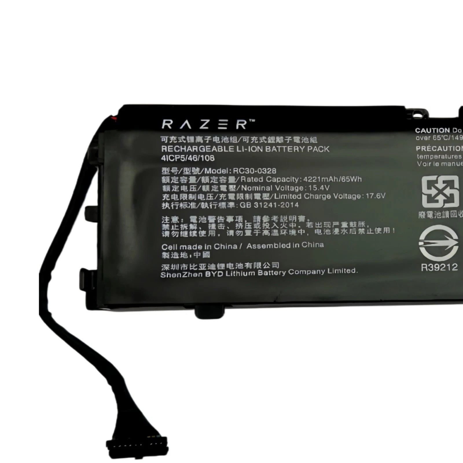 Genuine RC30-0328 Battery For Razer Blade 15 2020 2021 RZ09-0330 RZ09-0328 65WH