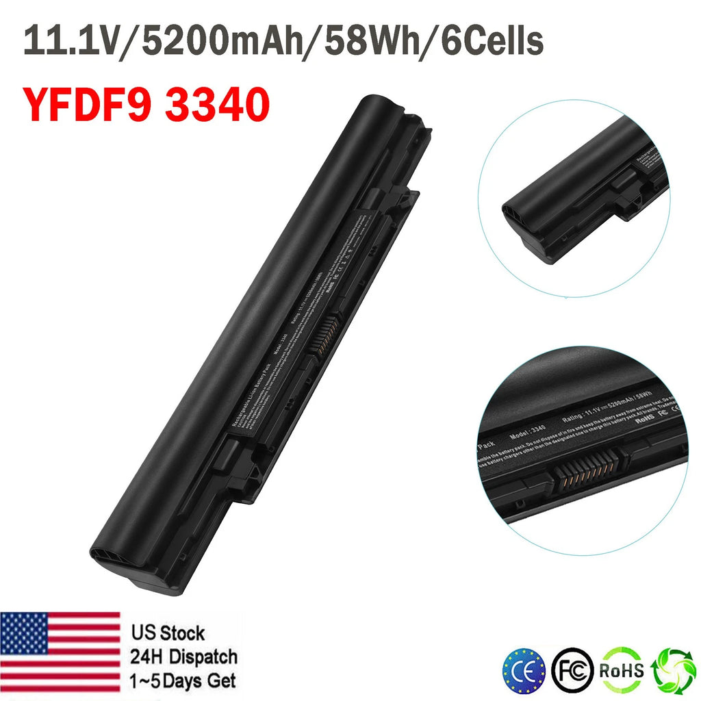 YFDF9 Battery for Dell Latitude 13" 3340 3350 V131 2nd 5MTD8 JR6XC 451-BBIZ 58Wh
