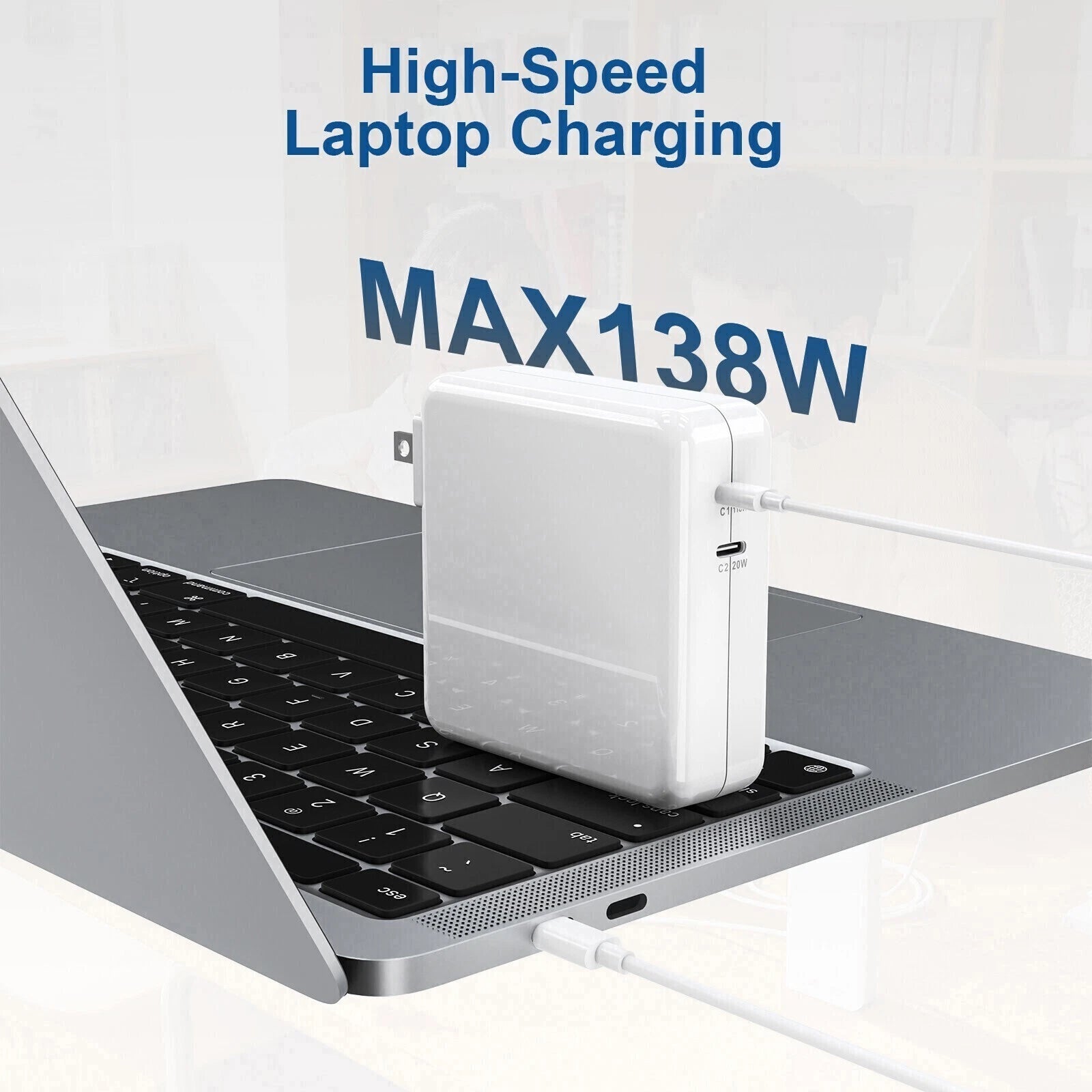 140W Type C USB-C to M3 Travel Power Adapter for Apple MacBook A1385 USB iPhone