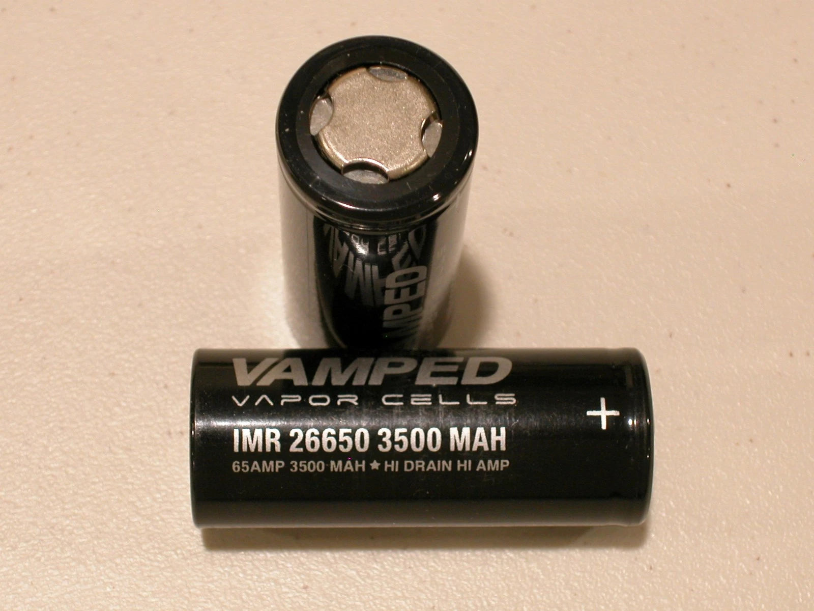 2 VAMPED IMR 26650 65A HIGH DRAIN RECHARGEABLE BATTERY 3.7v w/ TR-006 CHARGER