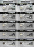 10 PCS ENERGIZER 317 WATCH BATTERIES SR516SW SR516W