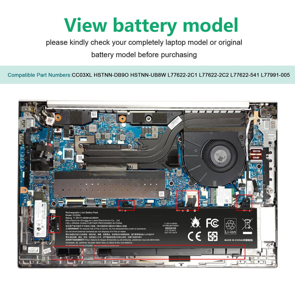 CC03XL 56Wh Battery For HP EliteBook 850 855 G7 G8 Firefly 15 G7 G8 L78555-005
