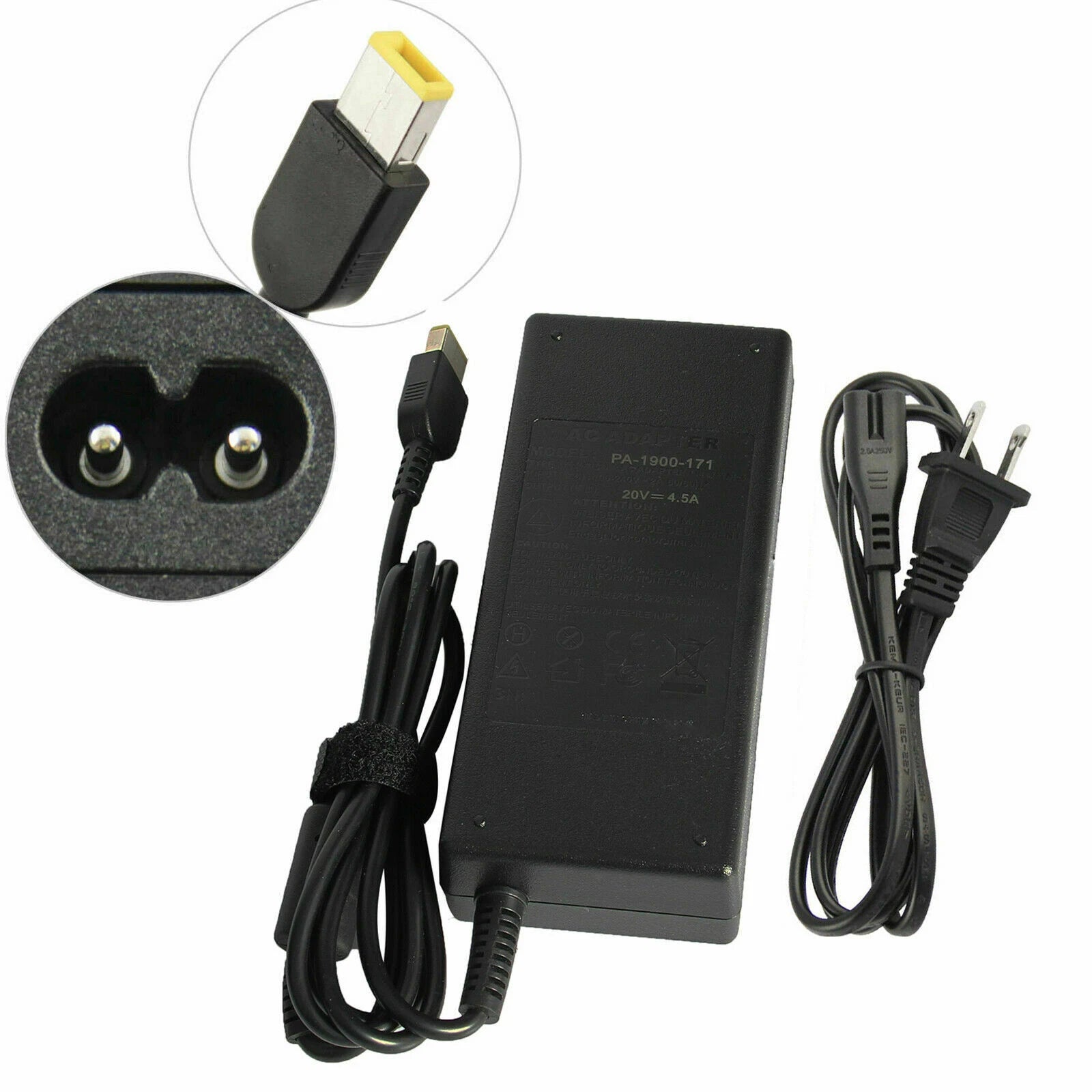 AC Adapter Charger for Lenovo ThinkPad T440s T450 E570 E560 E550 Square Slim Tip