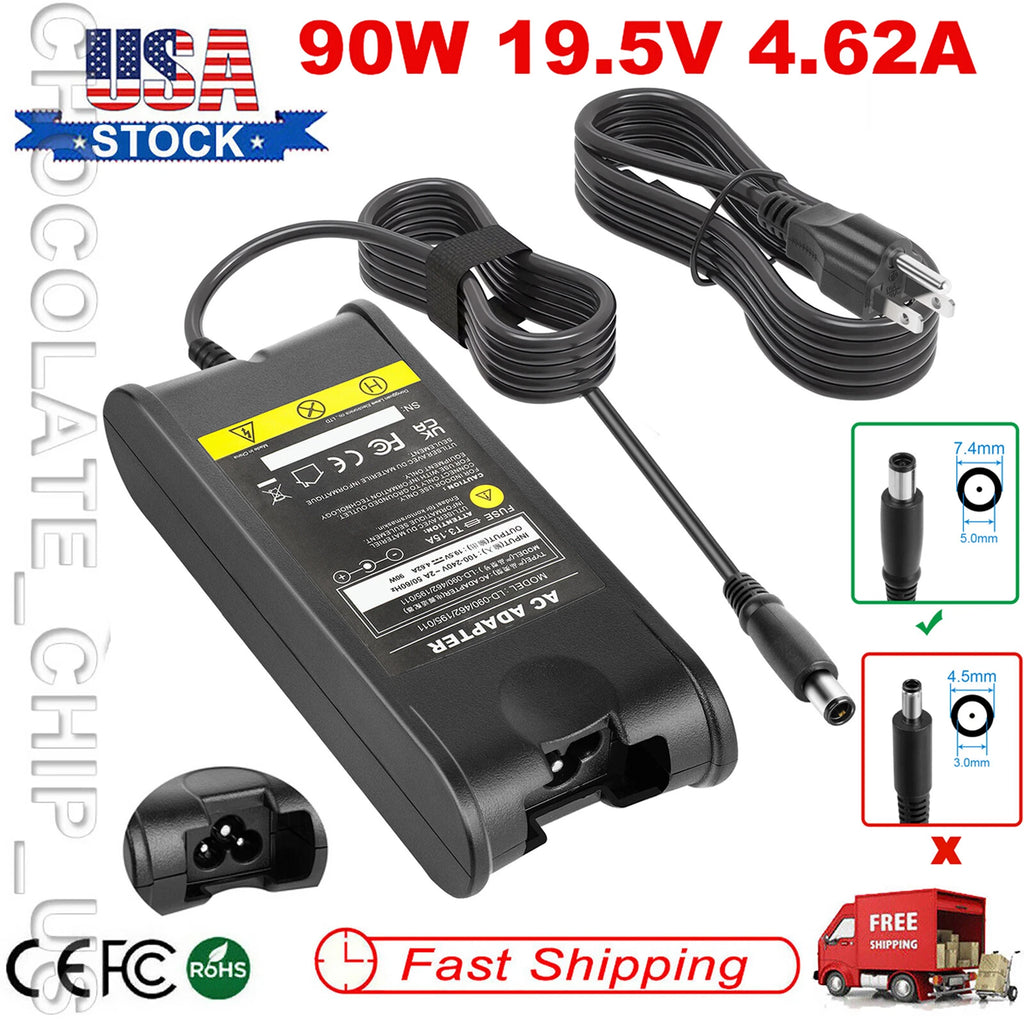 90W For DELL Latitude 7490 7480 E7440 E7450 E7470 E7270 AC Adapter Charger 7.4mm