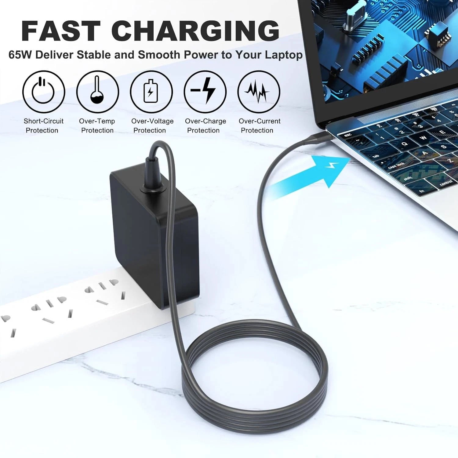 65W AC Adapter Charger for Lenovo ThinkPad X1 tablet Yoga 5 pro Type-C USB-C