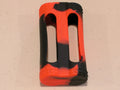 1 pc 2-bay 18650 SILICONE STORAGE PROTECTIVE CASE HOLDER BATTERY red/black