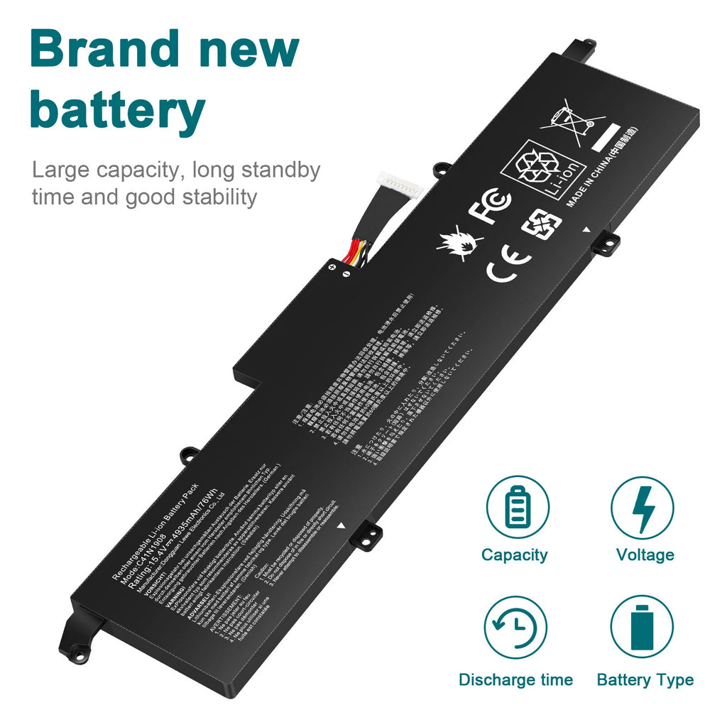 C41N1908 Battery for Asus ROG Zephyrus G14 GA401IU GA401IV GA401II