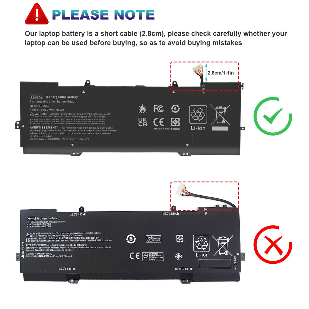 ?YB06XL Battery for HP Spectre X360 Convertible 15-CH 15T-CH Series YB06084XL US