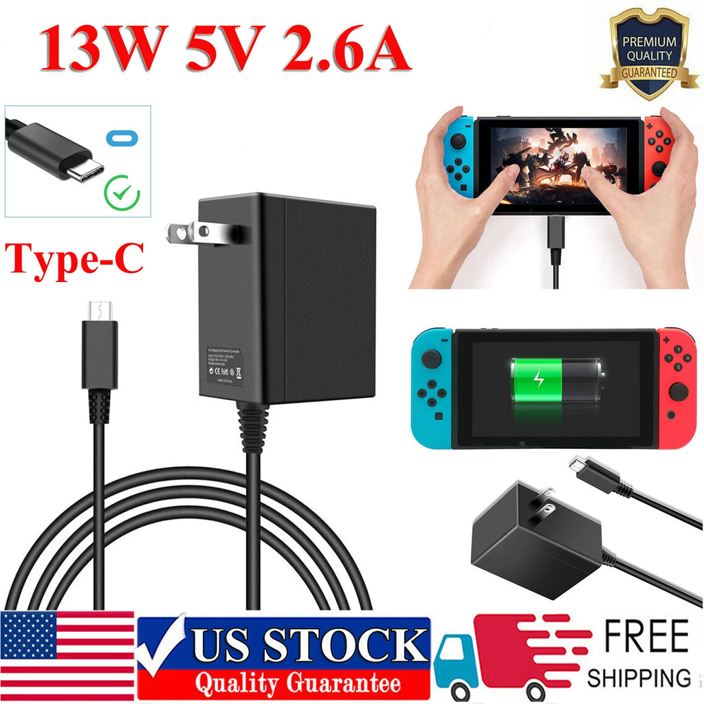 AC Adapter Charger for Nintendo Switch/Lite Wall & Travel Power Supply Plug Cord