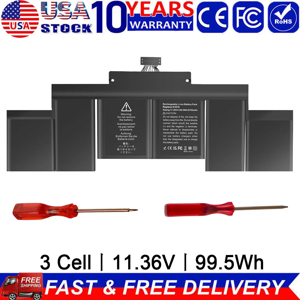 Battery for Mid 2015 MacBook Pro 15" Retina A1398 EMC 2909 2910 A1618 / Charger
