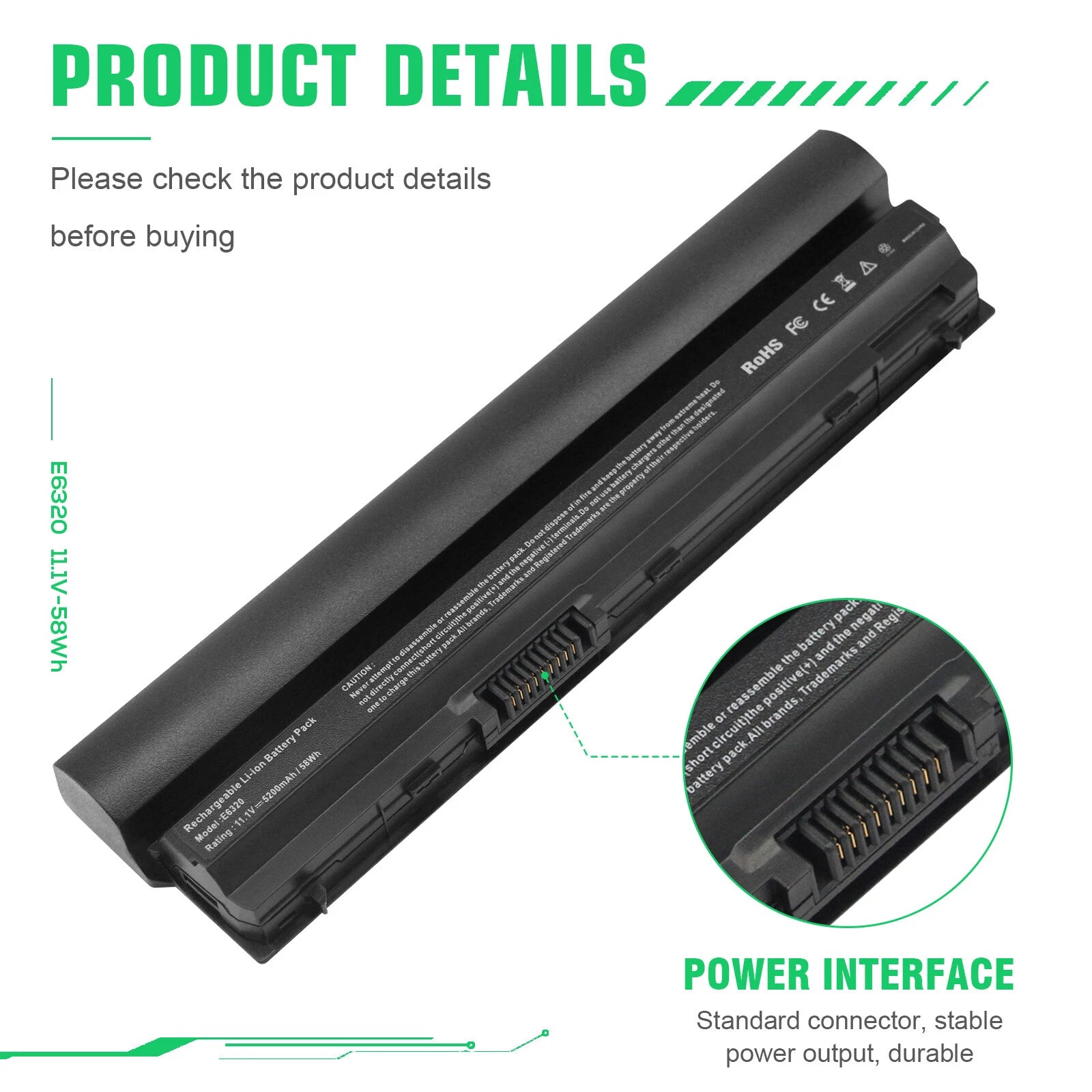 ?LOT Battery RFJMW V7M6R for Dell Latitude E6320 E6220 E6230 E6120 E6330 E6430s