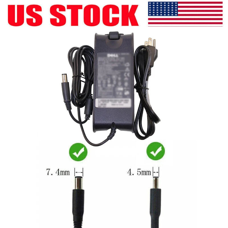 For Dell Laptop Charger 65W watt AC Power Adapter Power Supply 19.5V 3.34A
