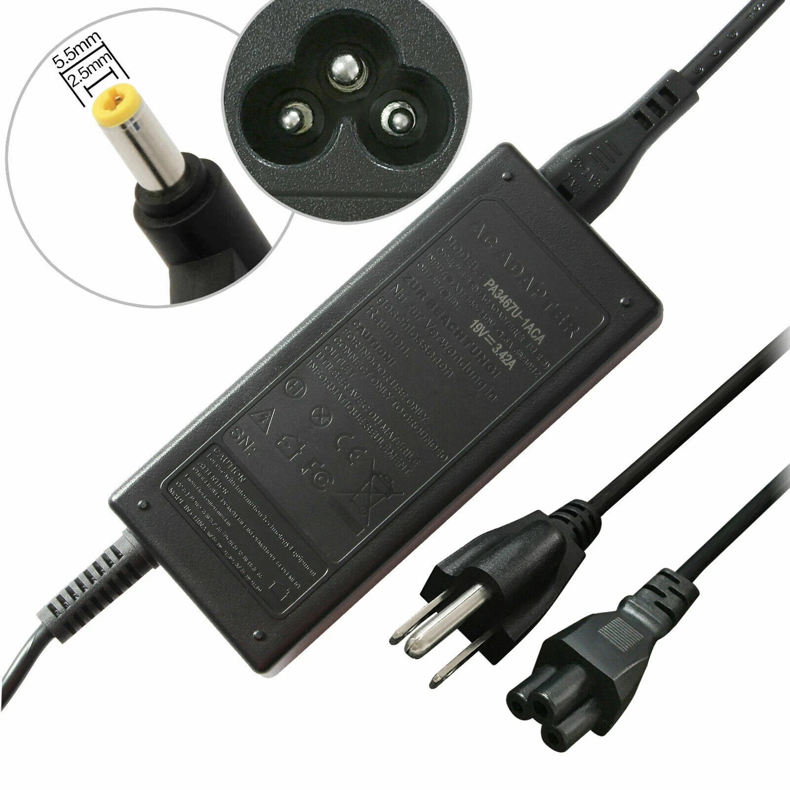 AC Adapter Cord Battery Charger For Toshiba Satellite C55 Series Laptop Notebook