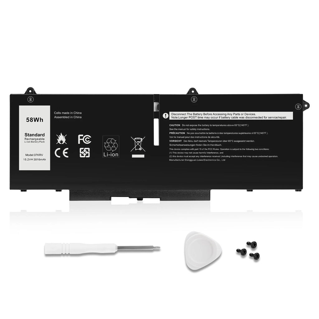 07KRV Battery For Dell Latitude 5330 7330 7430 7530 Precision 3570 FK0VR 58Wh