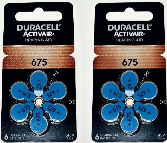 Duracell Size 675 Hearing aid batteries 12 to 120 Batteries