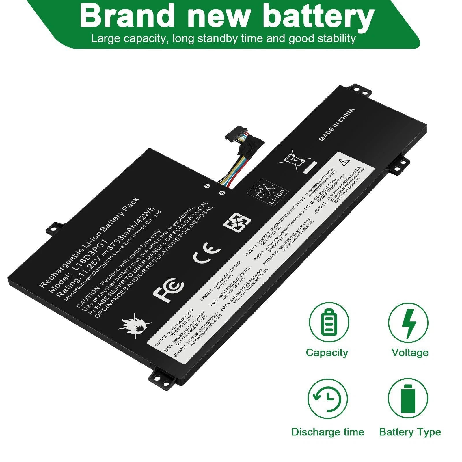?L17M3PB0 L17L3PB0 L18D3PG1 Battery For Lenovo 100E 300E 2nd Gen 500E Chromebook
