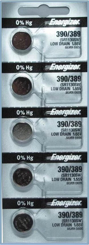 4 x 5 Total of 20 Energizer 390 389 Silver Oxide 1.55V Batteries