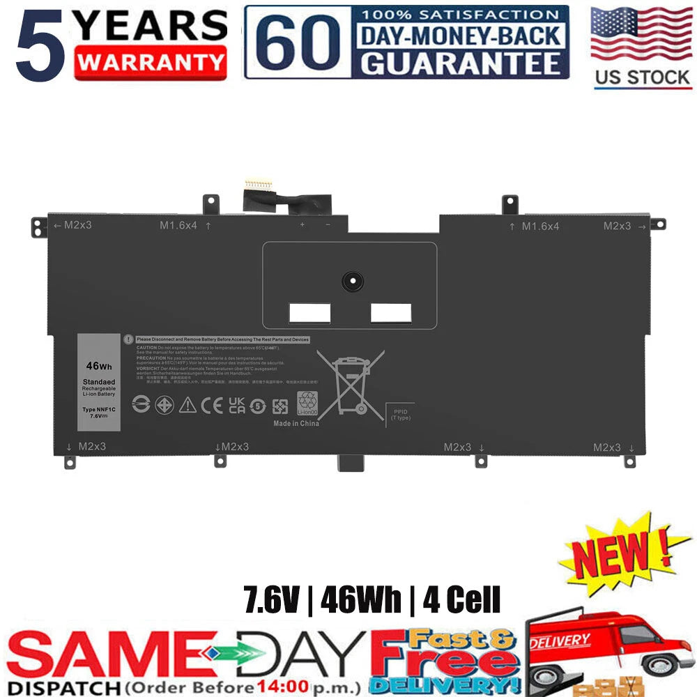 NNF1C HMPFH Battery for Dell XPS 13 9365 2in1 2017 Series 13-9365-D1605TS NP0V3