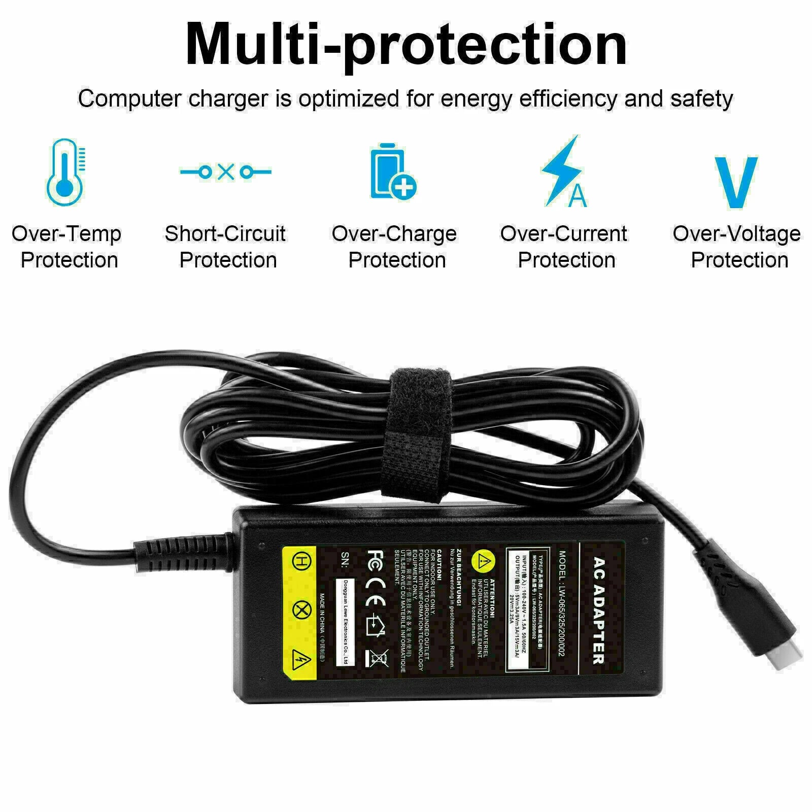 for Dell Laptop Thunderbolt 3 USB-C Display Docking Station 90W Charger Adapter