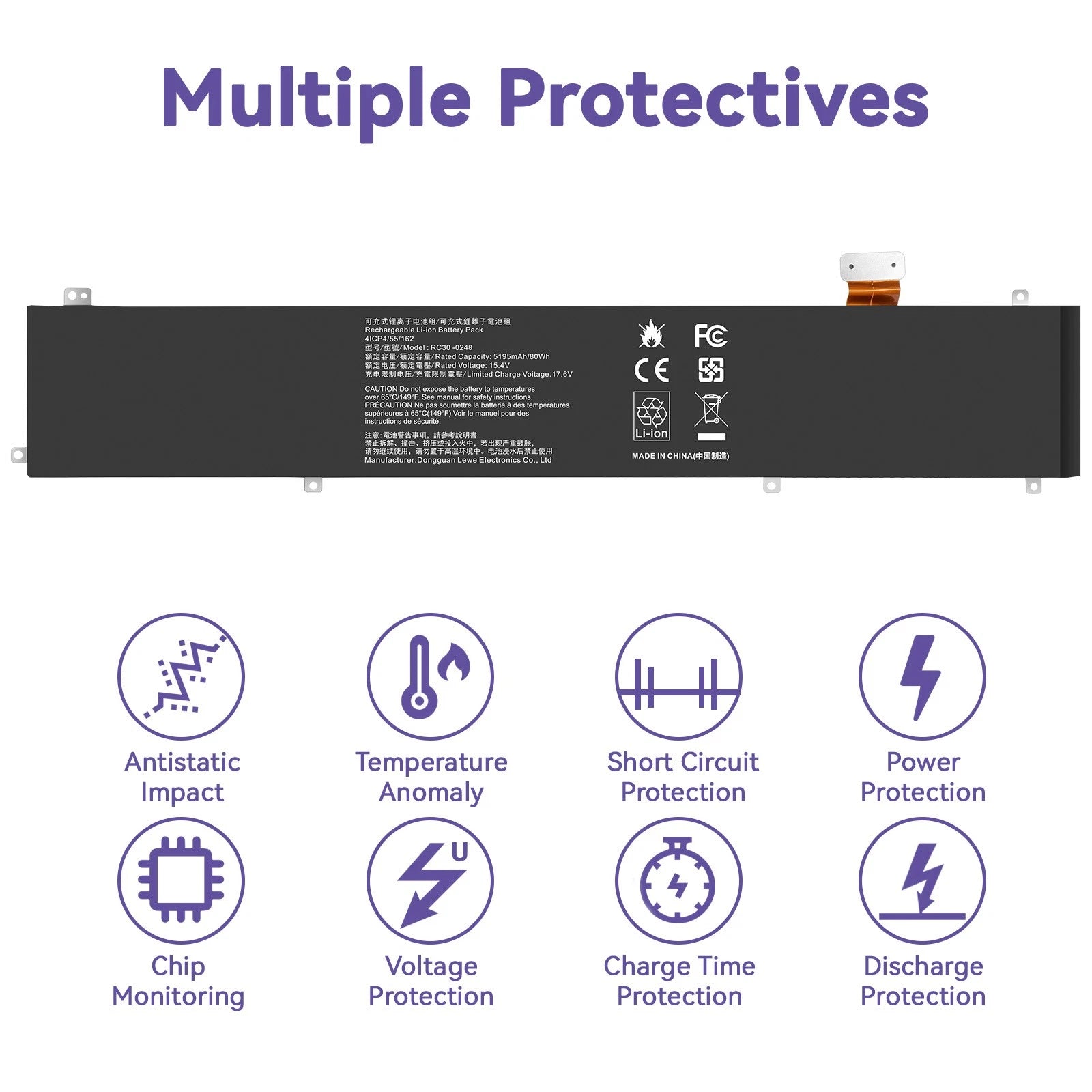 For RC30-0248 RZ09-02385 Battery for Razer Blade 15 Advanced 2018 2019 2020 2021