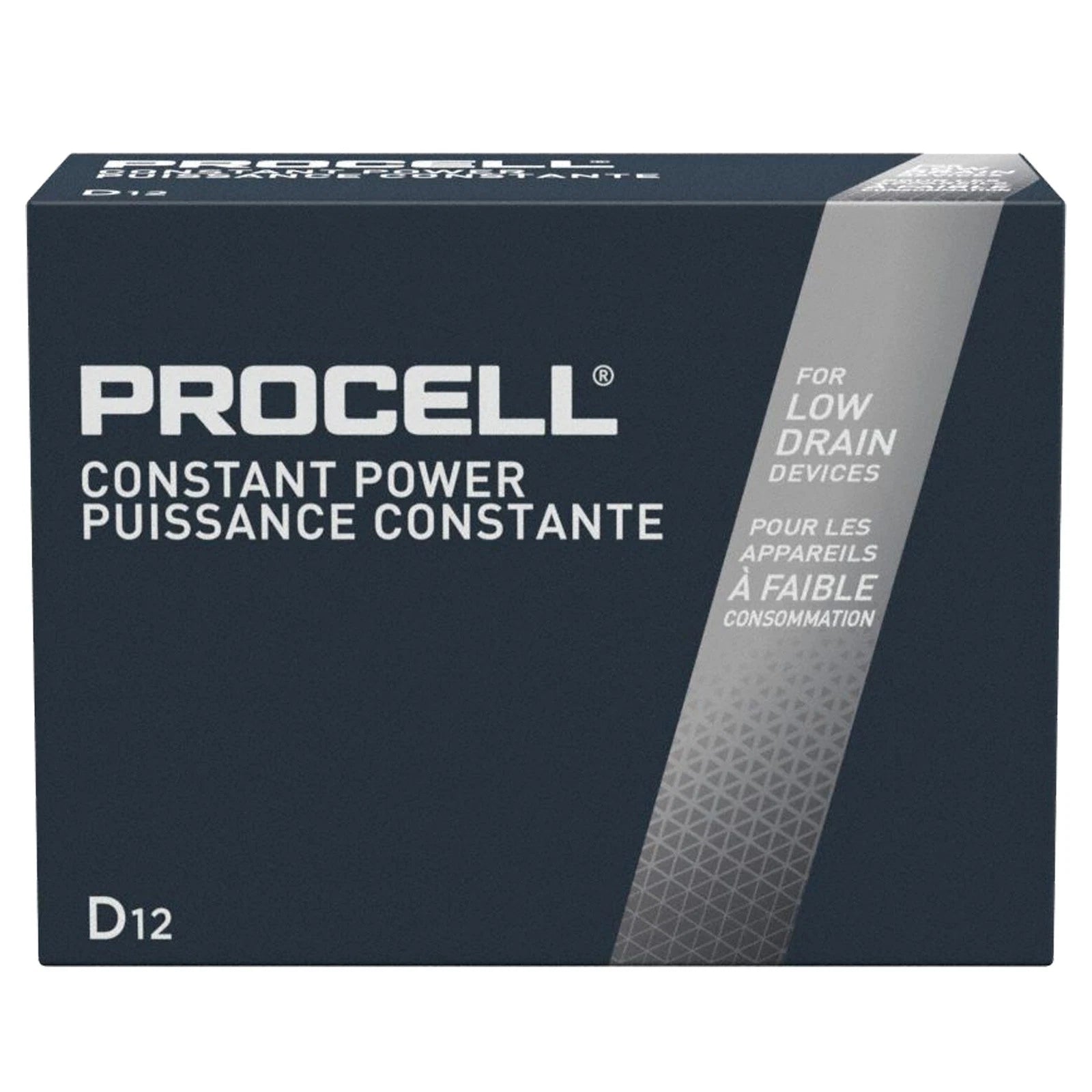 12pc Duracell PROCELL Constant Power PC1300 1.5V D Everyday Alkaline Batteries