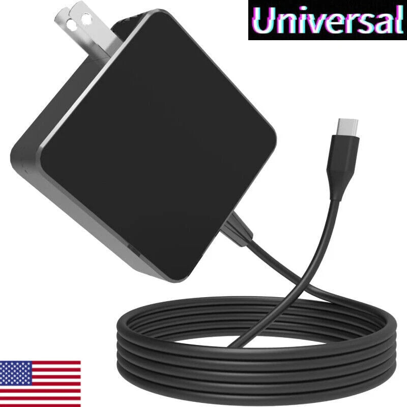 65W Watts USB-C Type-C Adapter Laptop Charger for Lenovo HP Dell Acer Chromebook